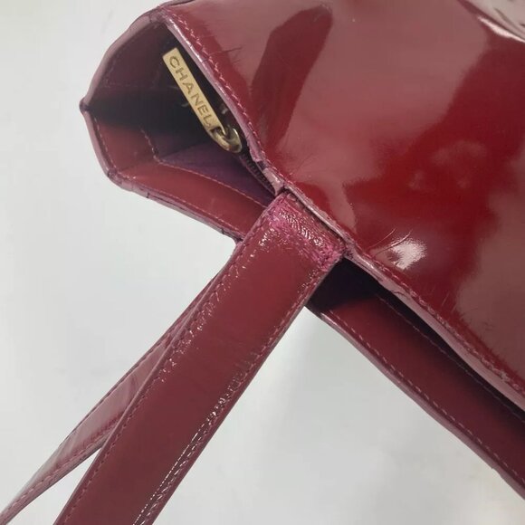 CHANEL Bag CC CC Mark bag Shoulder Bag enamel Red - Picture 8 of 16